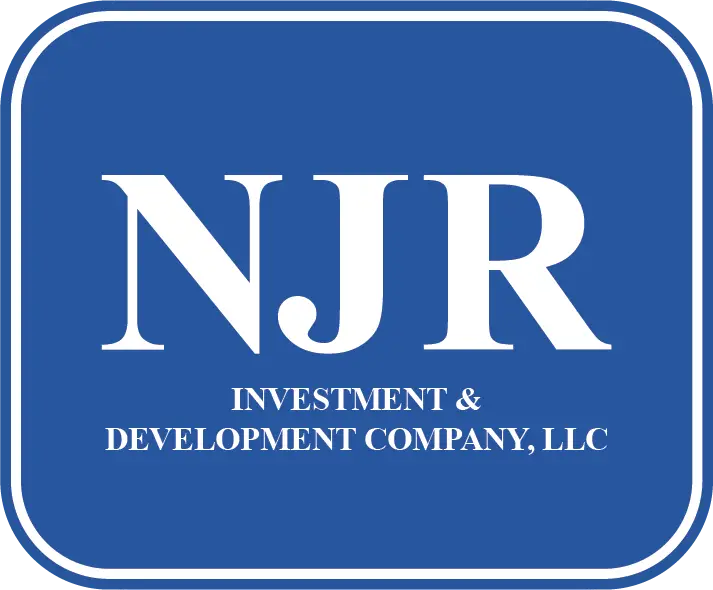Blue square logo with white NJR text