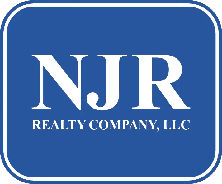 Blue square logo with white NJR text