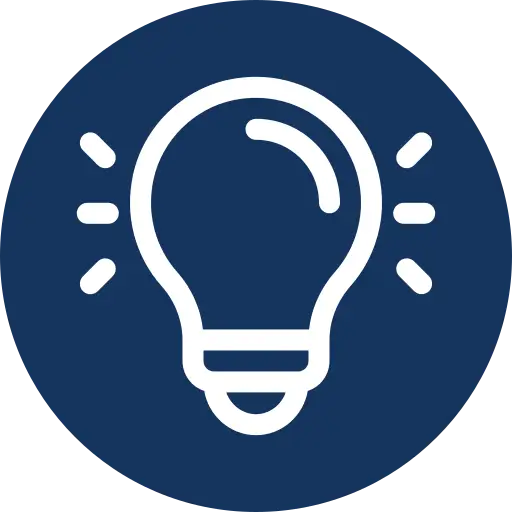 Light bulb icon symbolizing bright ideas, inspiration, and innovation